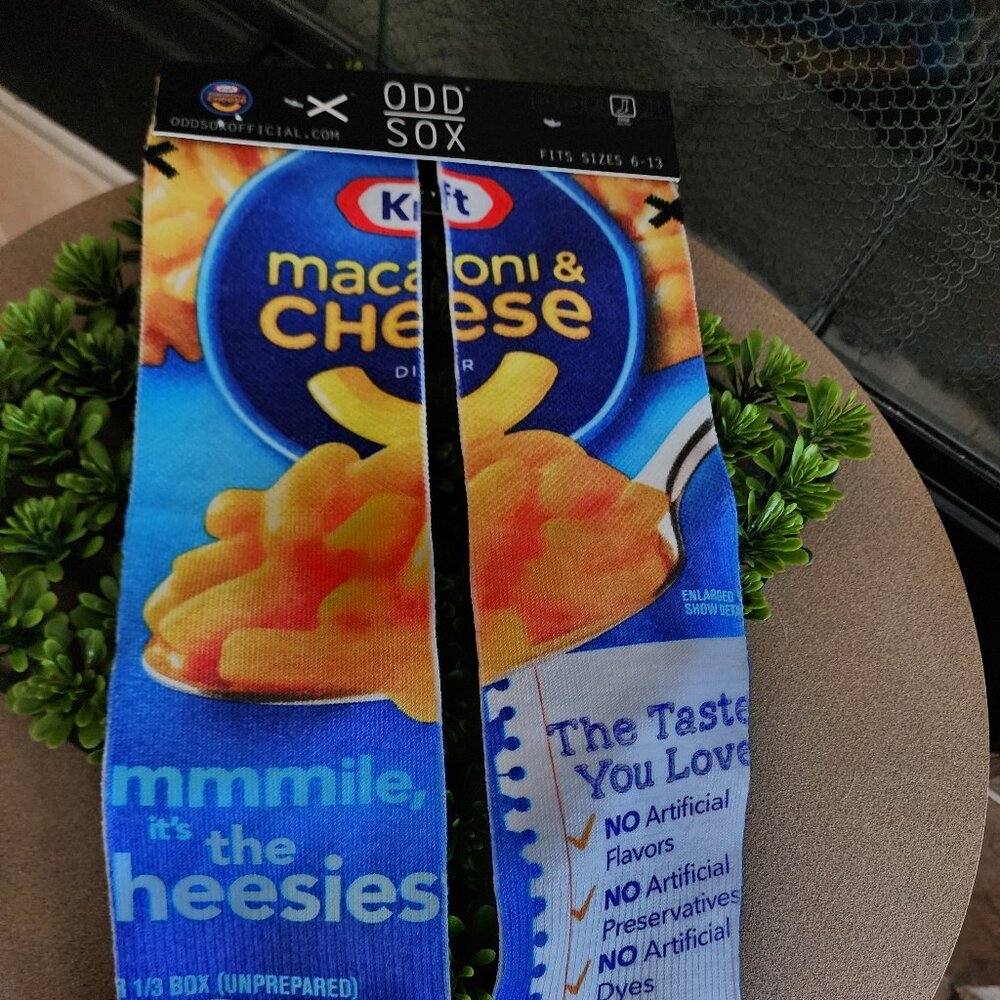NWT Odd Sox Kraft Macaroni & Cheese Over the Calf Socks